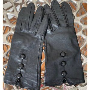 PRITZI BLACK LEATHER GLOVES SIZE SMALL